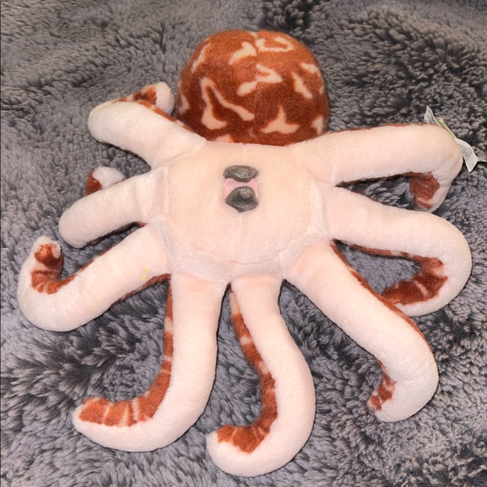 WILD REPUBLIC Octopus 12" Plush Brown & Cream Squid Tentacles NEW Stuffed Toy - Picture 3 of 8